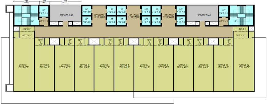 Floor Plan of Greenscape Cyber Square 1 in Nerul, Navi Mumbai - Image 303946