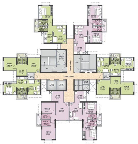 Floor Plan of Puranik Unicorn Vista 2 in Ghodbunder Road, Thane - Image 304276
