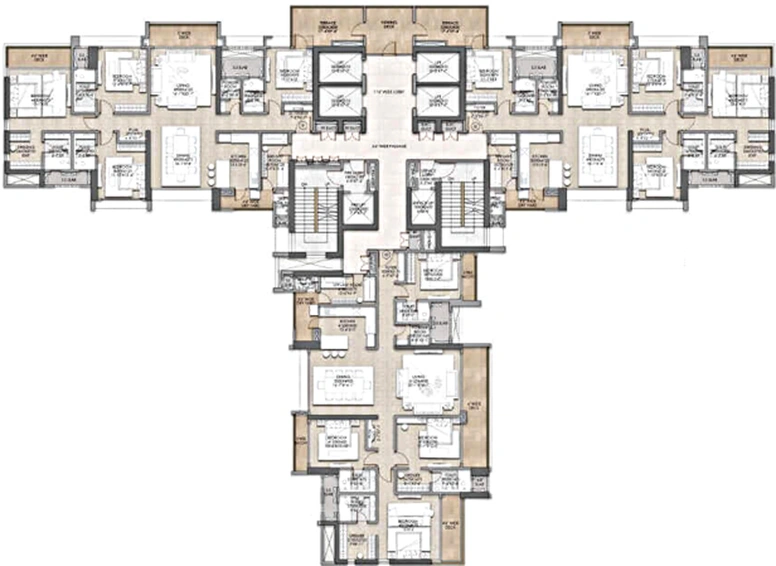 Floor Plan of GS Raymond Invictus in Thane West, Thane - Image 304300