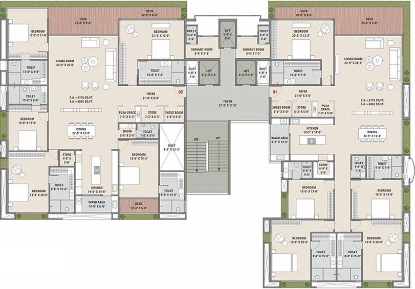 Floor Plan of Milestone Skyview in Vesu, Surat - Image 304411