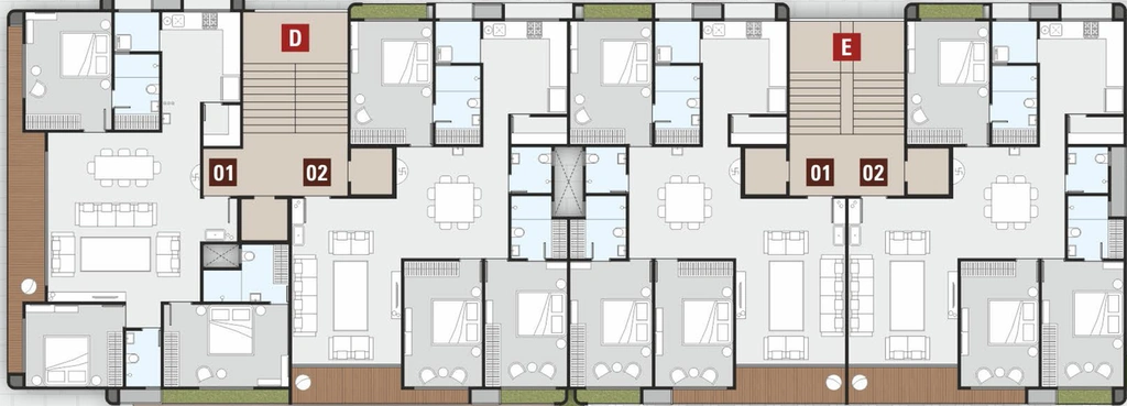 Floor Plan of Milestone Euphoria in Bharthana, Surat - Image 304423