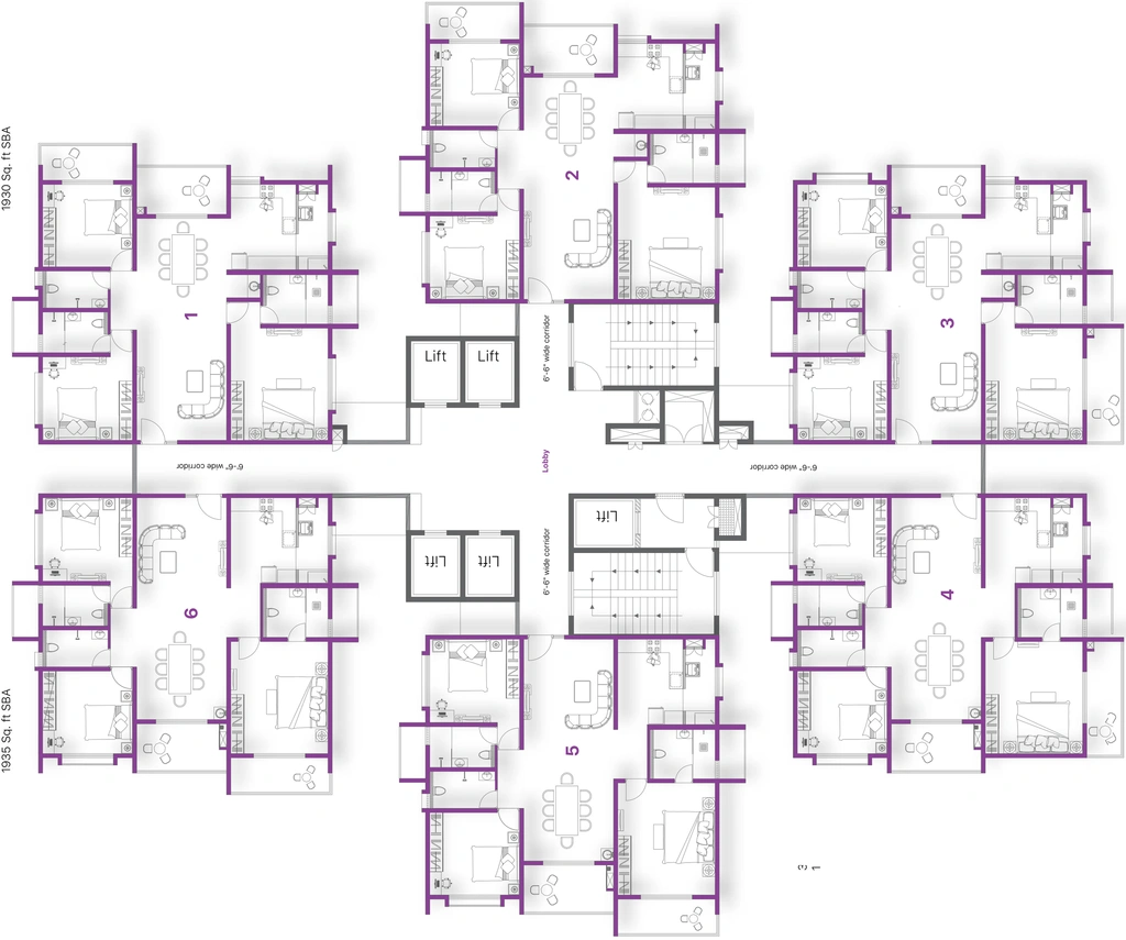 Floor Plan of Sanjeevani The Adwait in Varthur, Bangalore - Image 304503