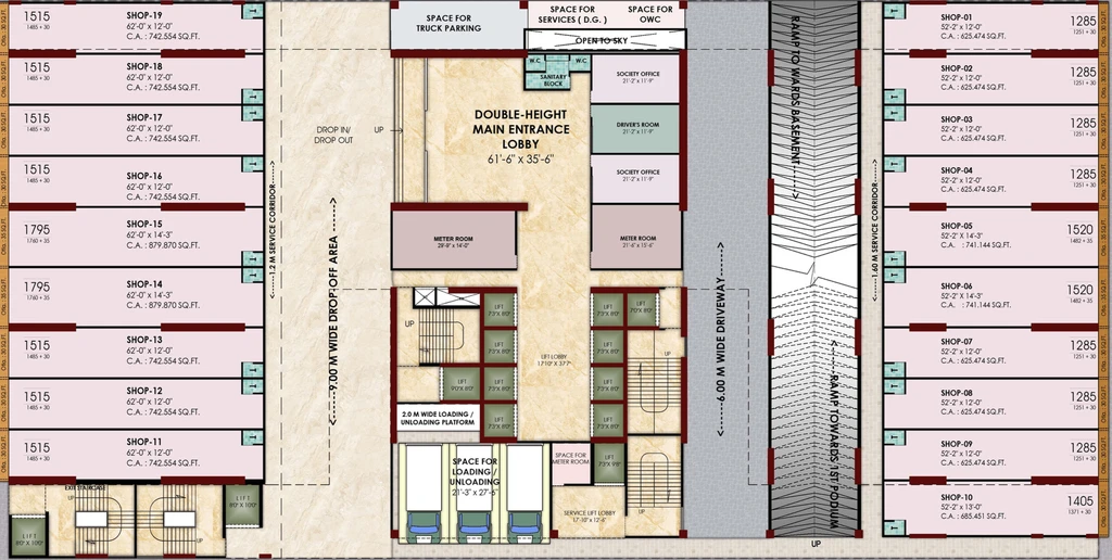 Floor Plan of Akshar Level 23 in Vashi, Navi Mumbai - Image 304557