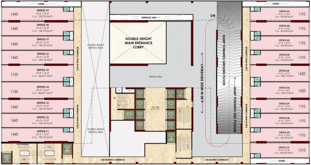 Floor Plan of Akshar Level 23 in Vashi, Navi Mumbai - Image 304558
