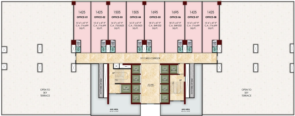 Floor Plan of Akshar Level 23 in Vashi, Navi Mumbai - Image 304556