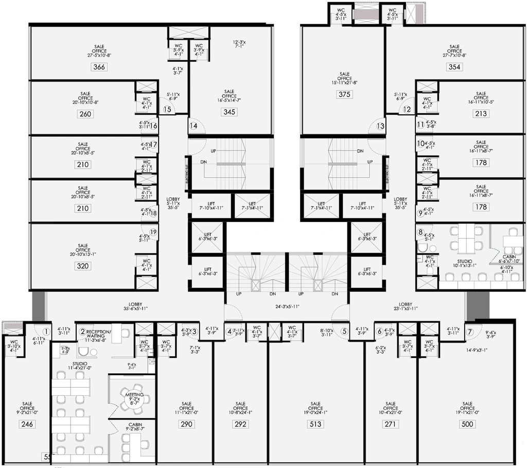 Floor Plan of Commercial Nutan Center Point in Kandivali West, Mumbai - Image 304669