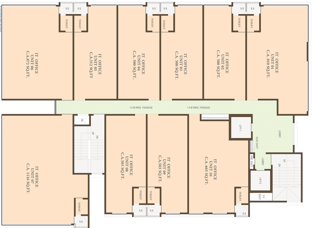 Floor Plan of Meet Business Park in Wagle Estate, Thane - Image 304696