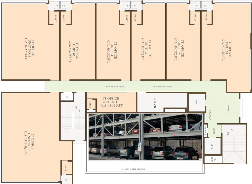 Floor Plan of Meet Business Park in Wagle Estate, Thane - Image 304697
