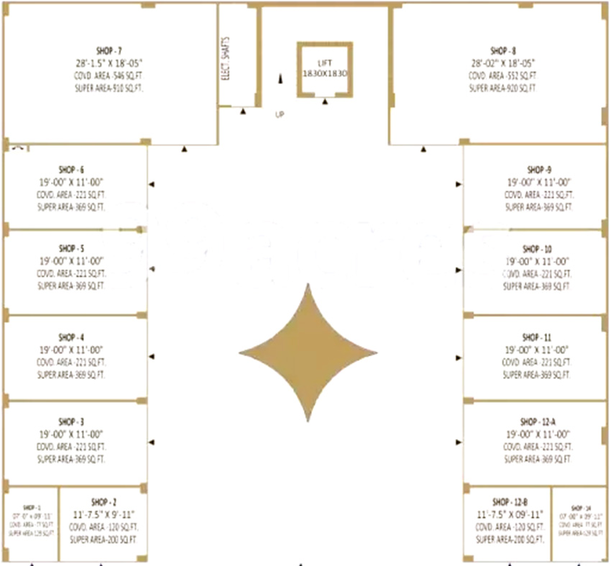 Floor Plan of Sethi Arcade in Sector 76, Noida - Image 304835