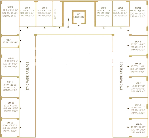 Floor Plan of Sethi Arcade in Sector 76, Noida - Image 304834
