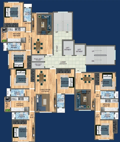 Floor Plan of Borkar Thane Shivam in Panch Pakhadi, Thane - Image 305176