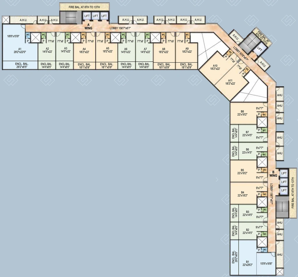 Floor Plan of Shelton Sapphire in Belapur, Navi Mumbai - Image 305222