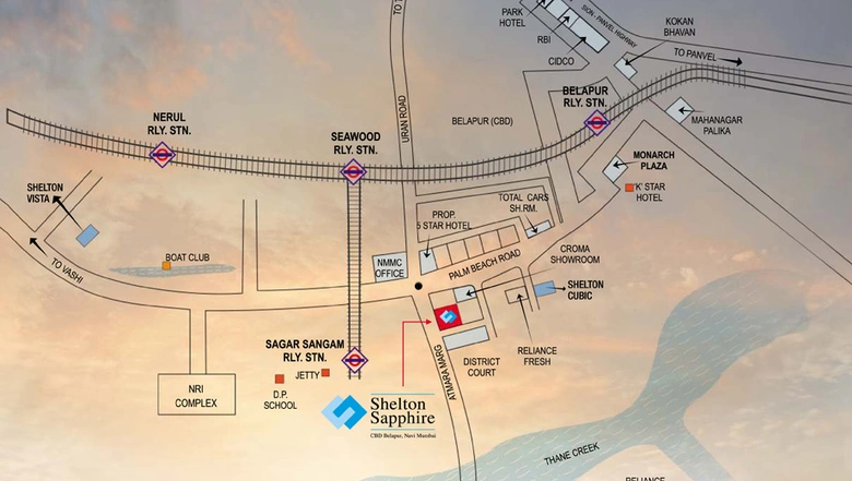 Floor Plan of Shelton Sapphire in Belapur, Navi Mumbai - Image 305221