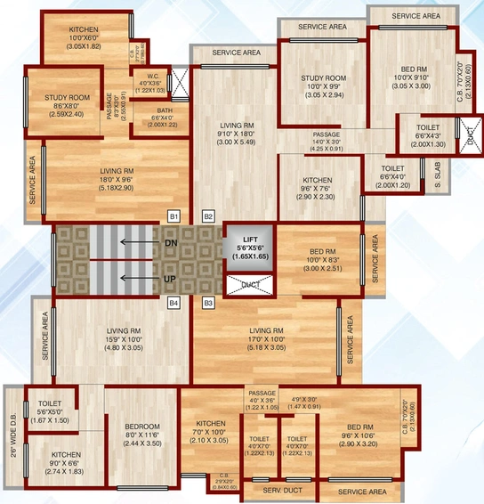 Floor Plan of Kyraa Park in Majiwada, Thane - Image 305235