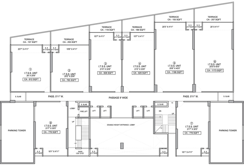 Floor Plan of Squarefeet Shree Centurion in Thane West, Thane - Image 305244