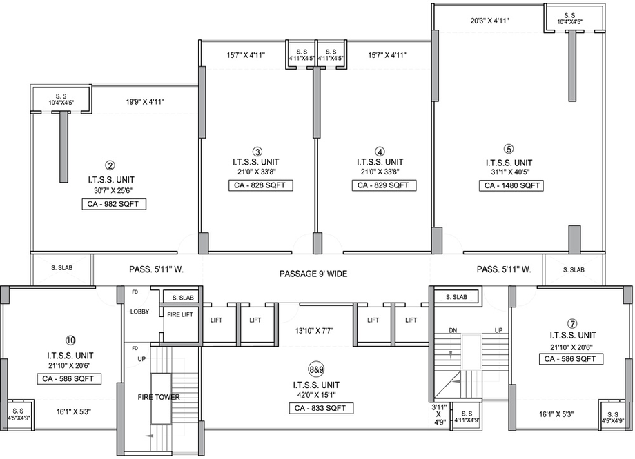 Floor Plan of Squarefeet Shree Centurion in Thane West, Thane - Image 305246