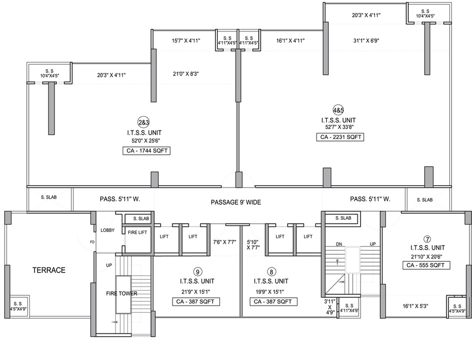 Floor Plan of Squarefeet Shree Centurion in Thane West, Thane - Image 305248