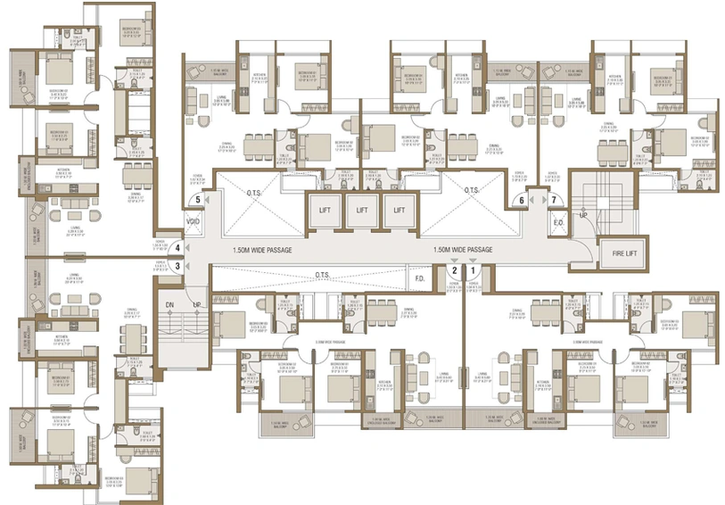 Floor Plan of TPV The Royal Bay in Nerul, Navi Mumbai - Image 305356