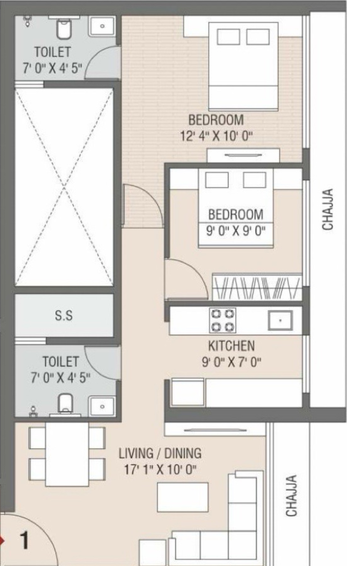 2 BHK Flat in Satyam Stella in Kopar Khairane, Navi Mumbai - Image 863247