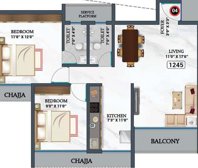 2 BHK Flat in Majestic Exotica in Panvel, Navi Mumbai - Image 863252