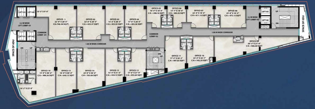 Floor Plan of Ajod One in Juhu, Mumbai - Image 305697