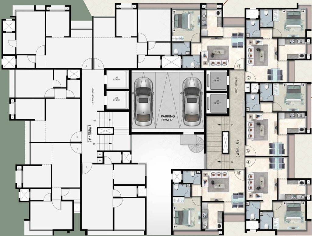 Floor Plan of IJB Al Buraq in Agripada, Mumbai - Image 305582