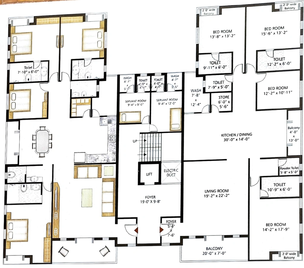 Floor Plan of Yashkirti Alkapuri in Alkapuri, Vadodara - Image 305638