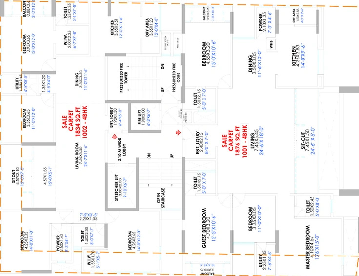 Floor Plan of SK Fortune Apoorva in Prabhat Road, Pune - Image 305704
