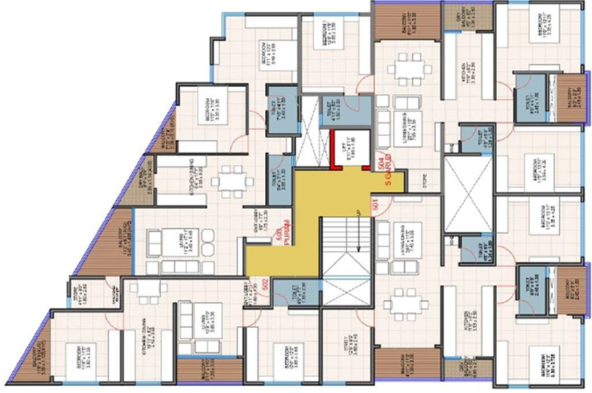 Floor Plan of SK Fortune Garud in Model Colony, Pune - Image 305717