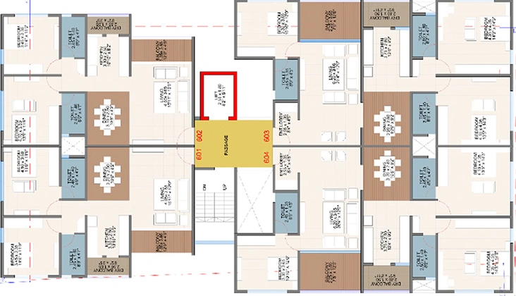Floor Plan of SK Fortune Sukhada Garden in Kothrud, Pune - Image 305801