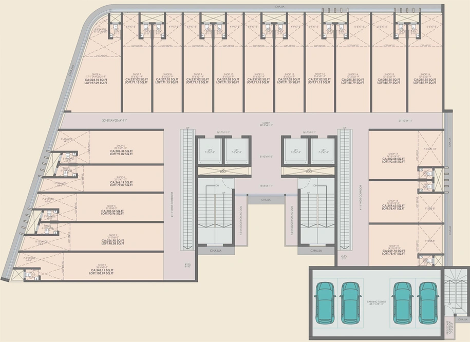 Floor Plan of Avira Jewellery Hub in Malad West, Mumbai - Image 305889