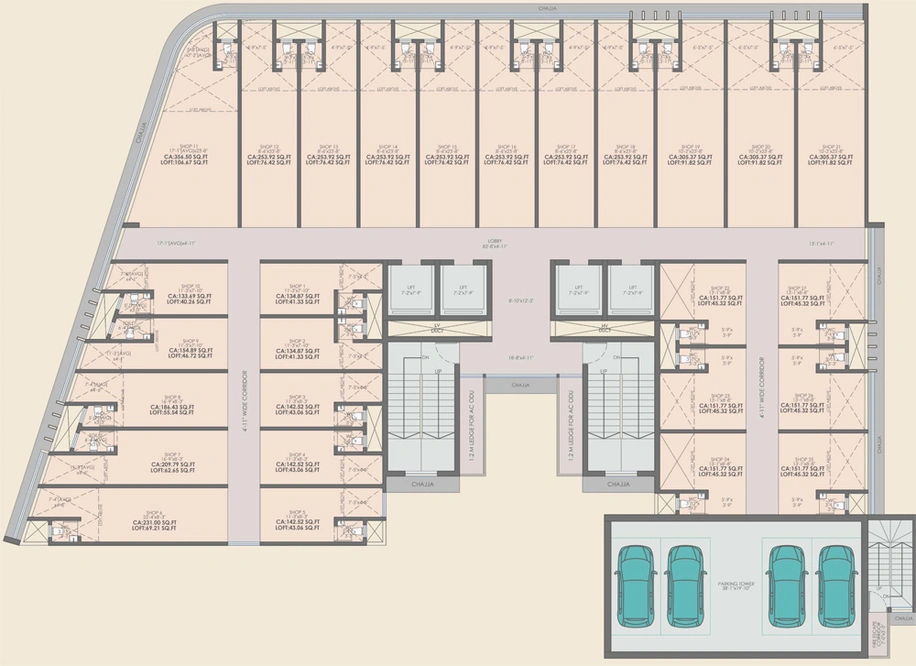 Floor Plan of Avira Jewellery Hub in Malad West, Mumbai - Image 305892