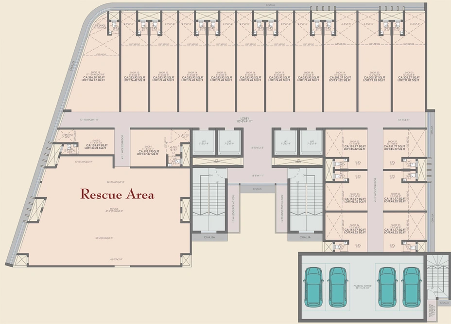 Floor Plan of Avira Jewellery Hub in Malad West, Mumbai - Image 305893