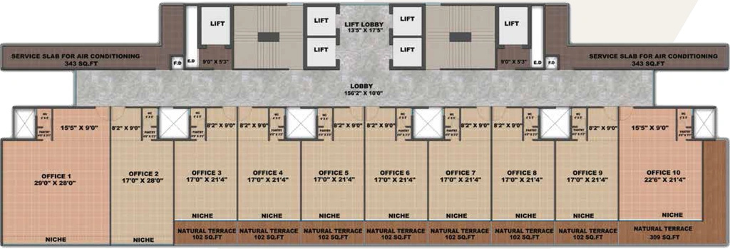 Floor Plan of Mahaavir Zion in Kharghar, Navi Mumbai - Image 306131