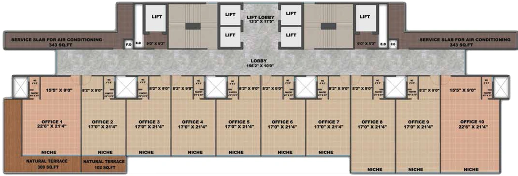 Floor Plan of Mahaavir Zion in Kharghar, Navi Mumbai - Image 306133