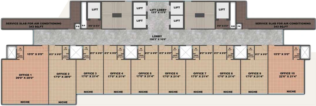 Floor Plan of Mahaavir Zion in Kharghar, Navi Mumbai - Image 306130