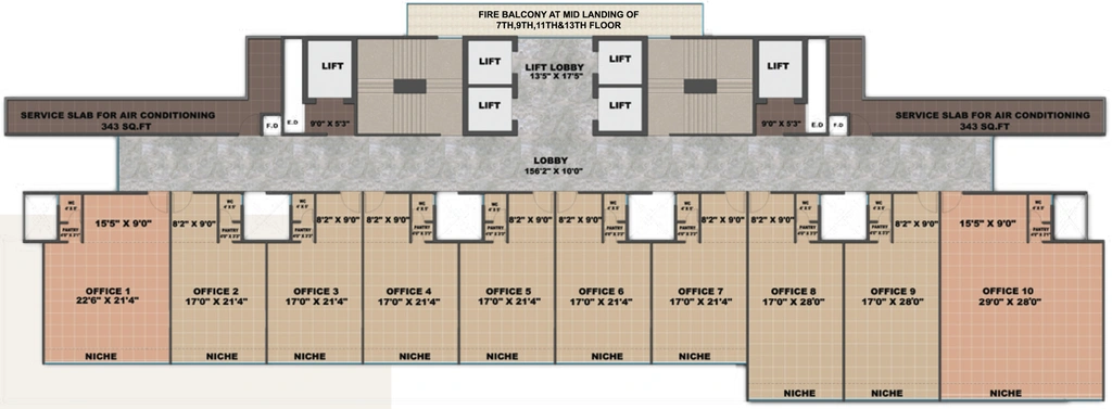 Floor Plan of Mahaavir Zion in Kharghar, Navi Mumbai - Image 306134