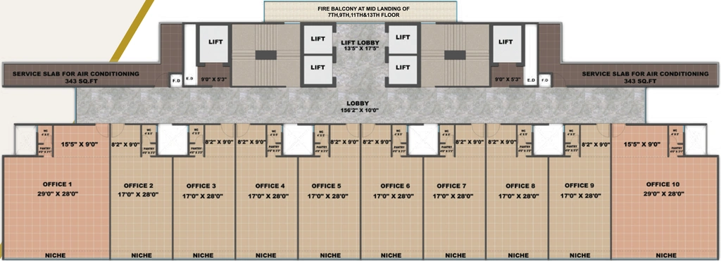 Floor Plan of Mahaavir Zion in Kharghar, Navi Mumbai - Image 306132