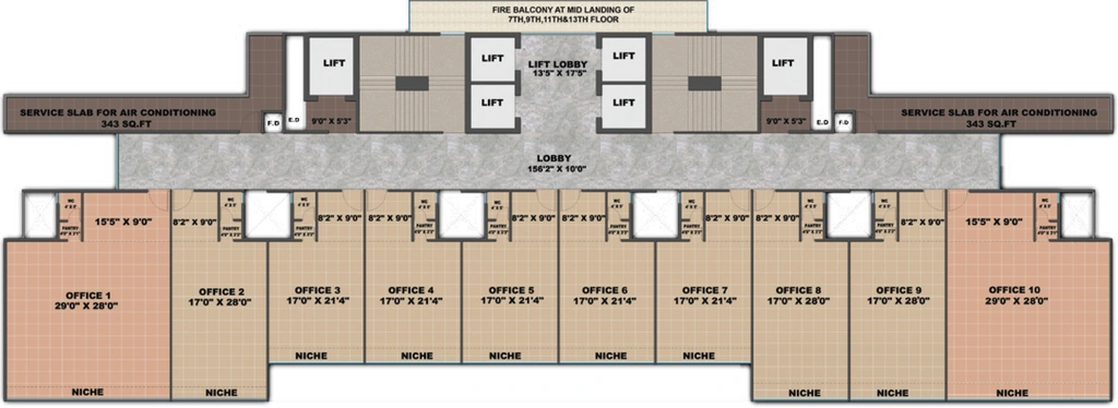 Floor Plan of Mahaavir Zion in Kharghar, Navi Mumbai - Image 306129
