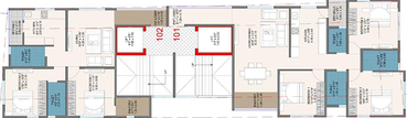Floor Plan of SK Fortune Sai Krupa in Erandwane, Pune - Image 306412