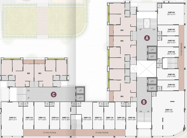 Floor Plan of Commercial Shivansh The Canopy in Zundal, Ahmedabad - Image 306439