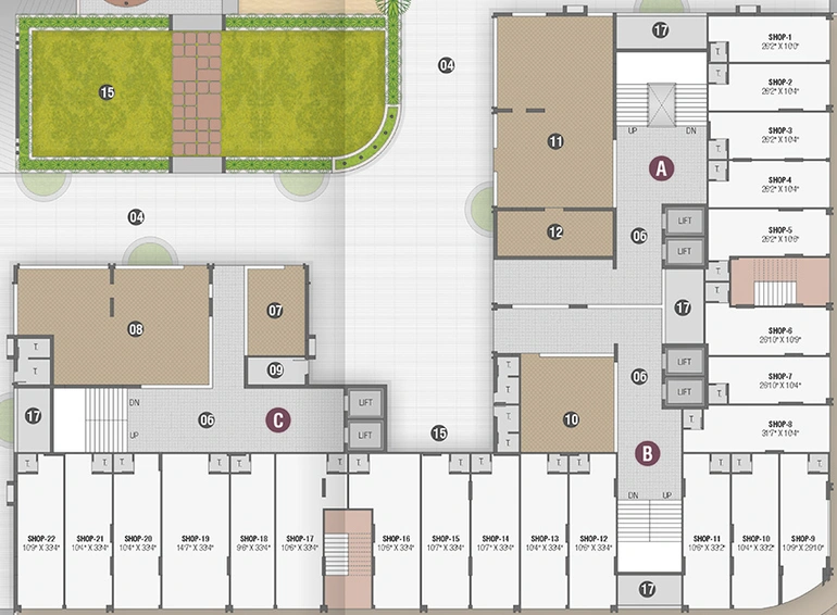 Floor Plan of Commercial Shivansh The Canopy in Zundal, Ahmedabad - Image 306440