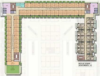Floor Plan of Galaxy Diamond Plaza in Sector 4, Greater Noida - Image 306587