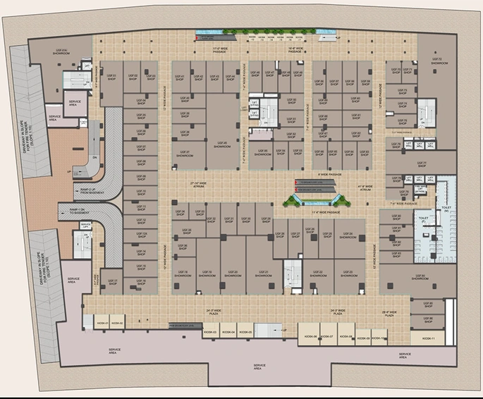 Floor Plan of London Mart in Sector 16, Greater Noida - Image 306811