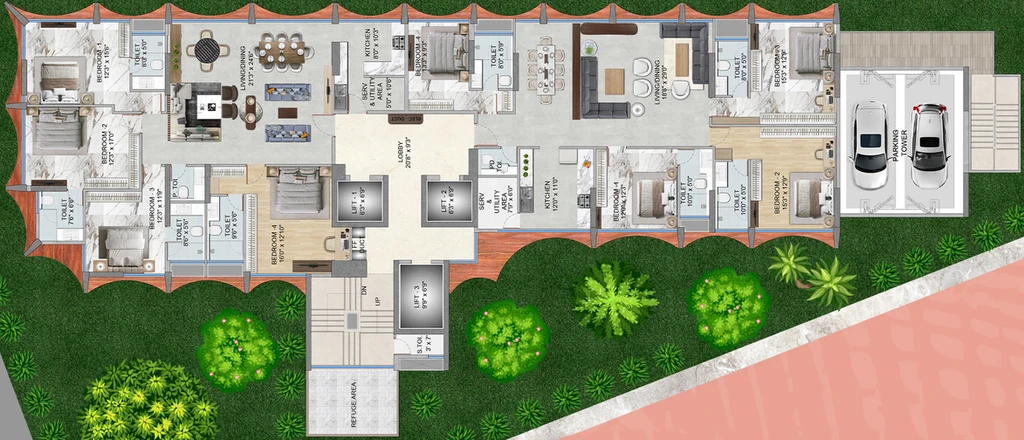 Floor Plan of Jadhwani Pinnacle in Sion East, Mumbai - Image 306906