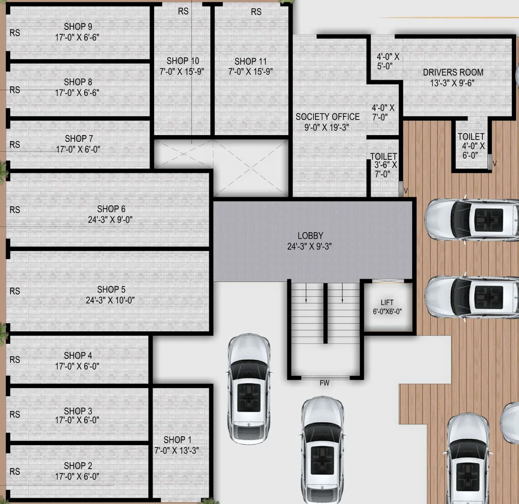 Floor Plan of Commercial Shree RG Park in Palghar, Palghar - Image 306953