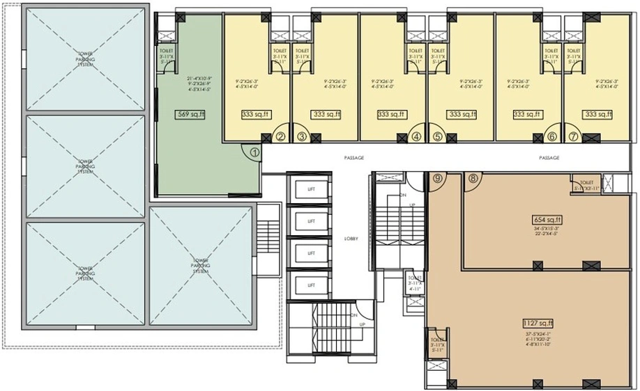 Floor Plan of One Crystal in Ghatkopar East, Mumbai - Image 307039
