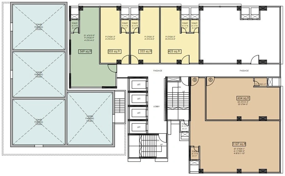 Floor Plan of One Crystal in Ghatkopar East, Mumbai - Image 307037