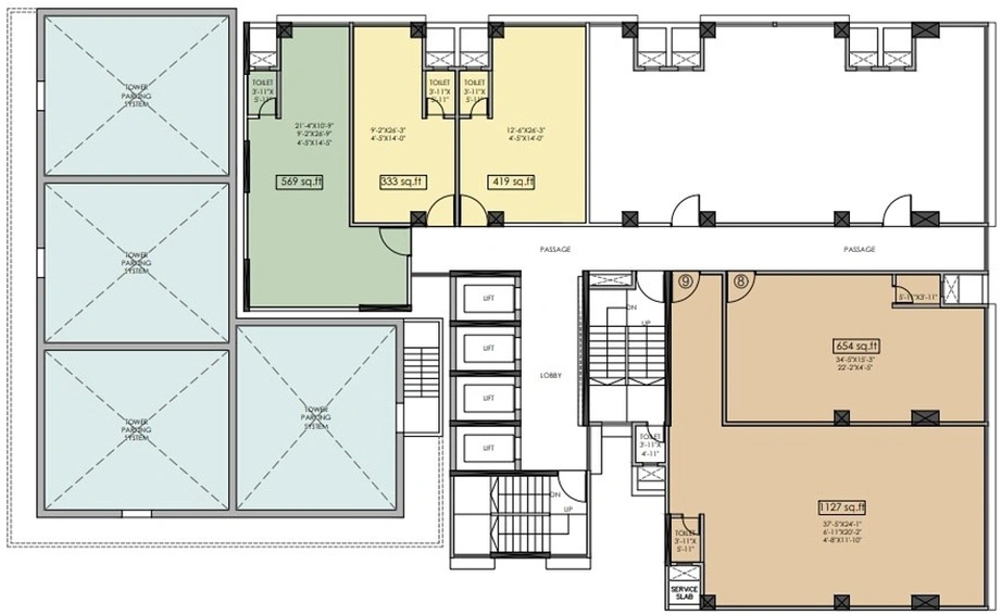 Floor Plan of One Crystal in Ghatkopar East, Mumbai - Image 307038