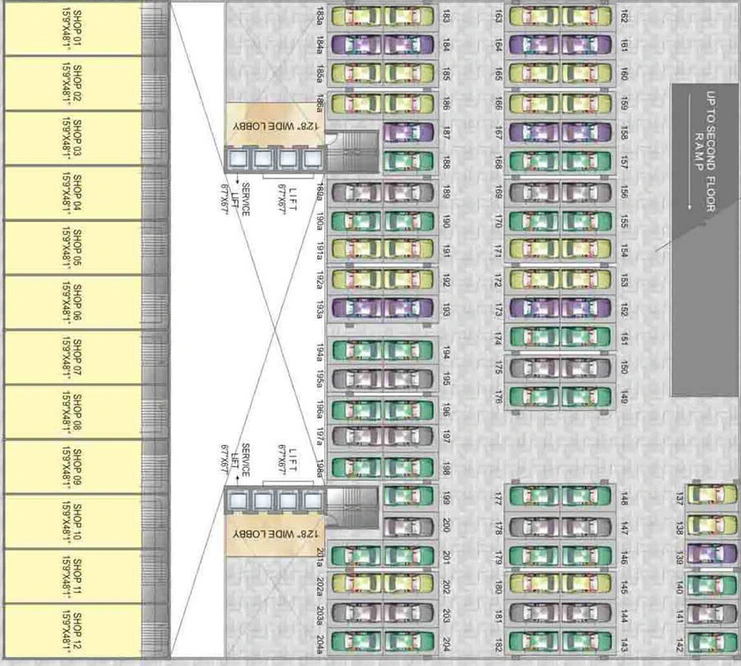 Floor Plan of Mahavir Icon in Belapur, Navi Mumbai - Image 307068